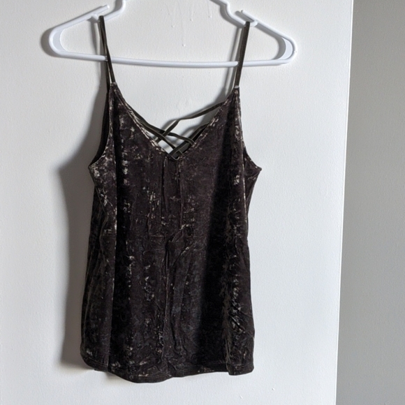 Crushed velvet tank top - Picture 1 of 1